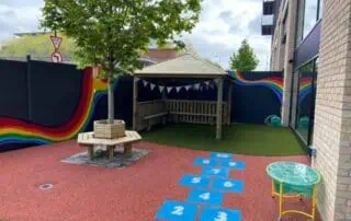 outside space at monkey puzzle greenford