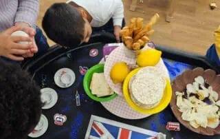 children enjoying our coronation party