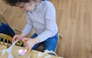 decorating our own crowns at nursery