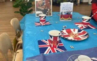 tea party ready for the coronation
