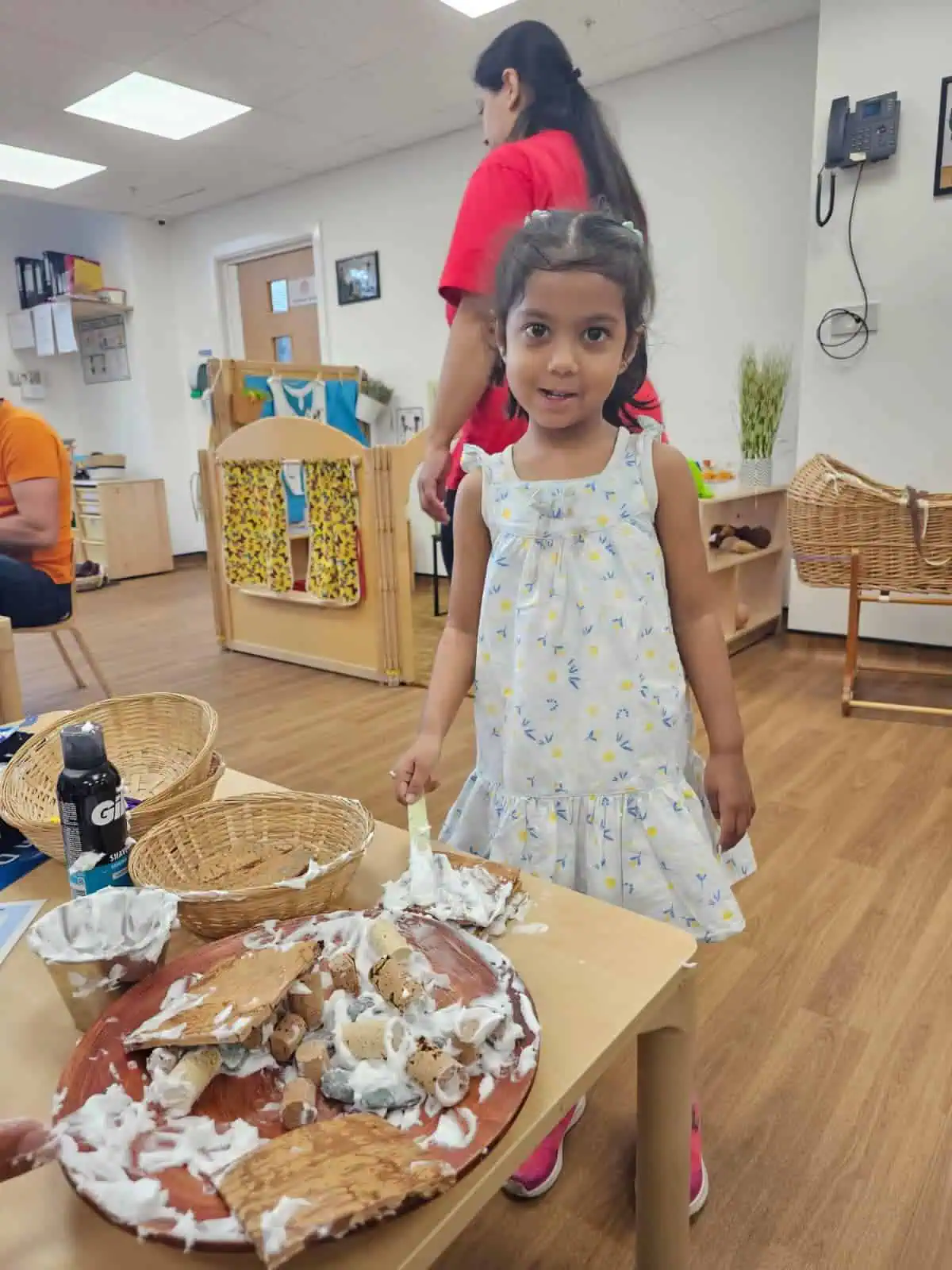 daughter celebrating fathers day at nursery