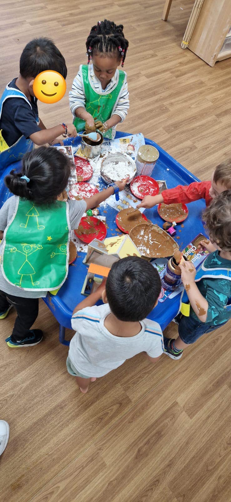 messy play all togehter as a group