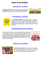 Monkey Puzzle Greenford March 2024 Newsletter