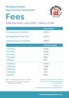 View our Fees list, July 2025 – March 2026